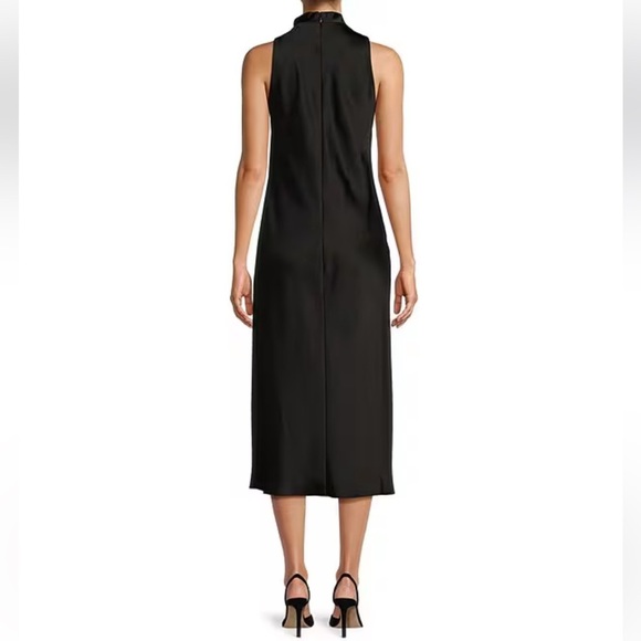 Antonio Melani Marine Satin Halter Cowl Neck Sleeveless Midi Slip Dress Size 2 - Picture 2 of 14